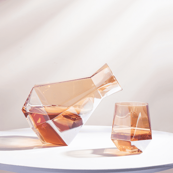 Luxury Diamond Shaped Jug and Drinking Glasses Set | Kalsten