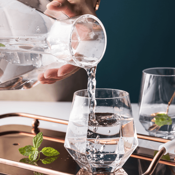 Luxury Diamond Shaped Jug and Drinking Glasses Set | Kalsten