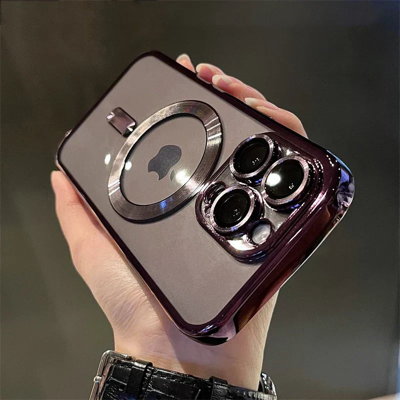 Kalsten | Plating Clear Soft Magnetic Case for iPhone