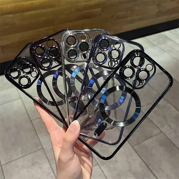 Kalsten | Plating Clear Soft Magnetic Case for iPhone
