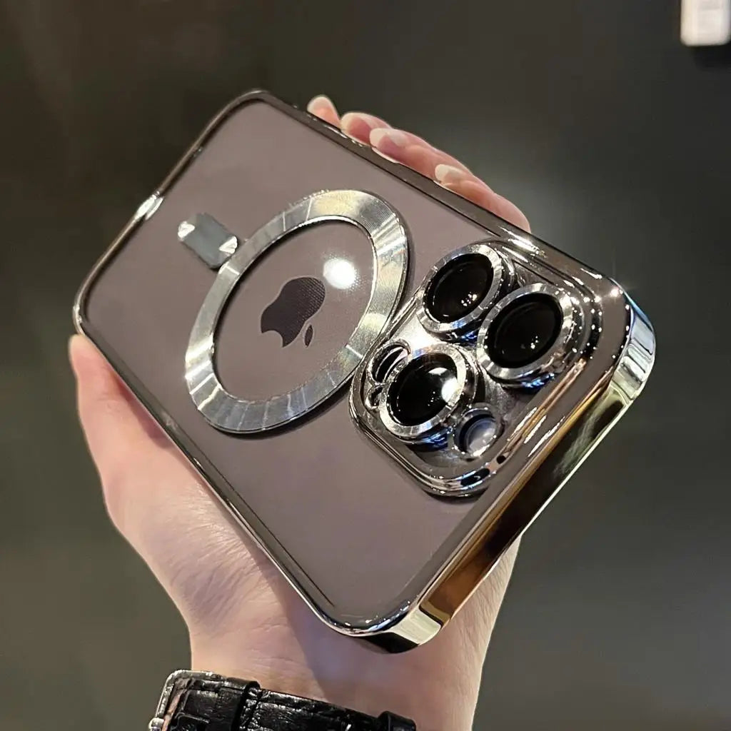 Kalsten | Plating Clear Soft Magnetic Case for iPhone