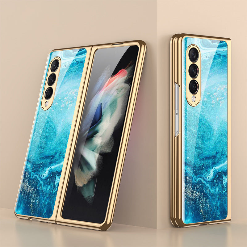 Kalsten | Luxurious Coating Tempered Glass Case for Samsung Galaxy Z Fold 3 5G
