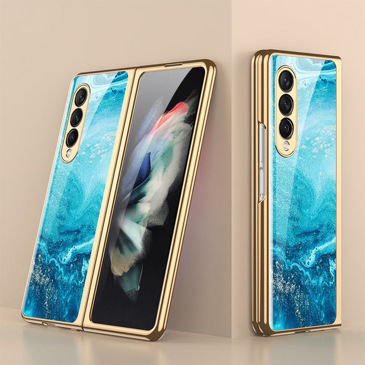 Kalsten | Luxurious Coating Tempered Glass Case for Samsung Galaxy Z Fold 3 5G