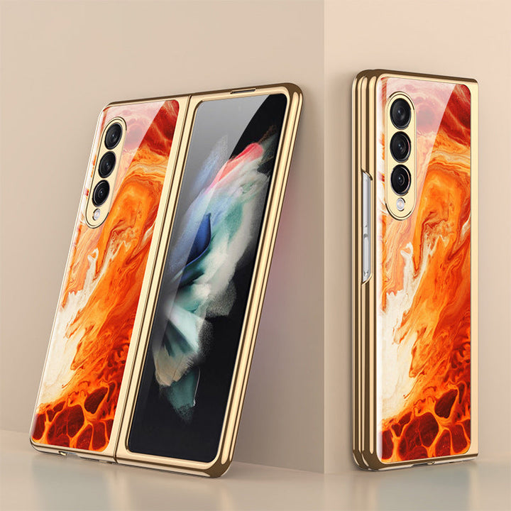 Kalsten | Luxurious Coating Tempered Glass Case for Samsung Galaxy Z Fold 3 5G