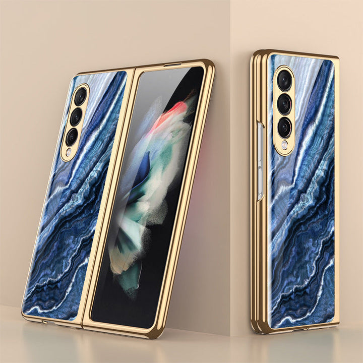Kalsten | Luxurious Coating Tempered Glass Case for Samsung Galaxy Z Fold 3 5G