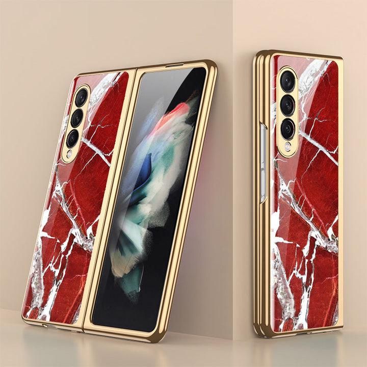 Kalsten | Luxurious Coating Tempered Glass Case for Samsung Galaxy Z Fold 3 5G