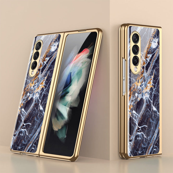 Kalsten | Luxurious Coating Tempered Glass Case for Samsung Galaxy Z Fold 3 5G