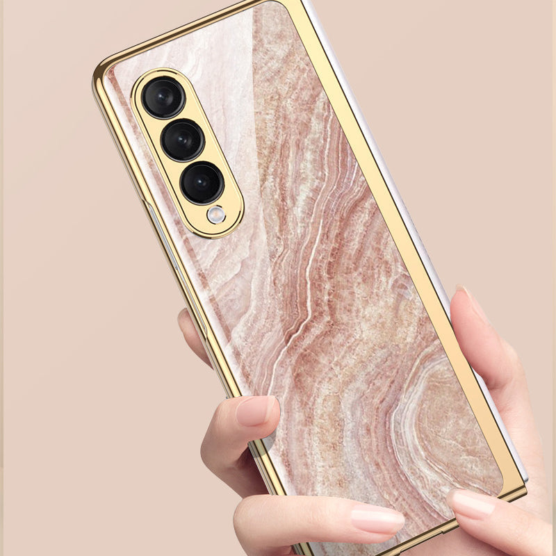 Kalsten | Luxurious Coating Tempered Glass Case for Samsung Galaxy Z Fold 3 5G