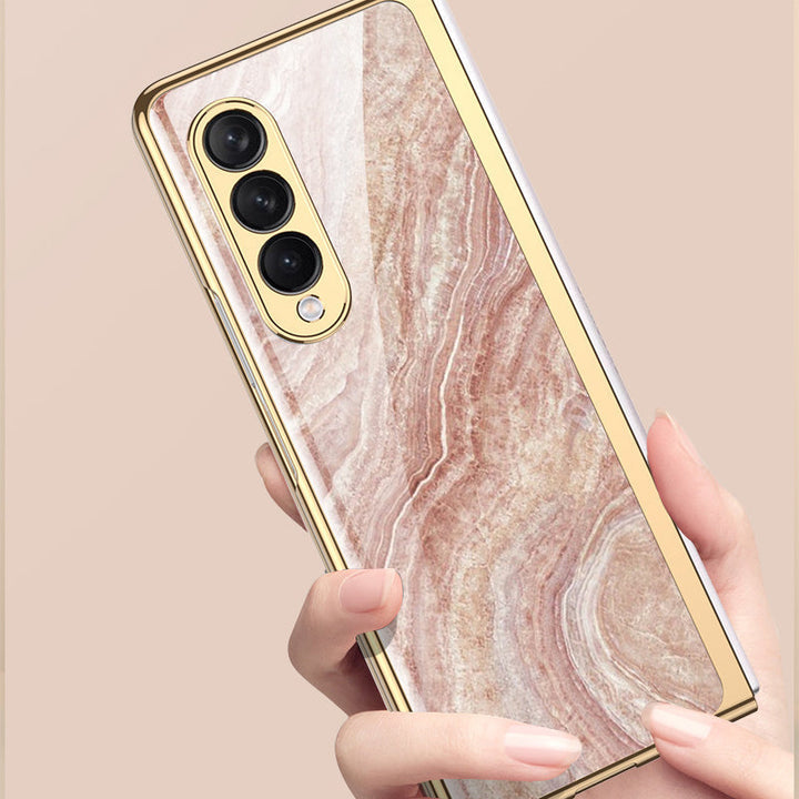 Kalsten | Luxurious Coating Tempered Glass Case for Samsung Galaxy Z Fold 3 5G