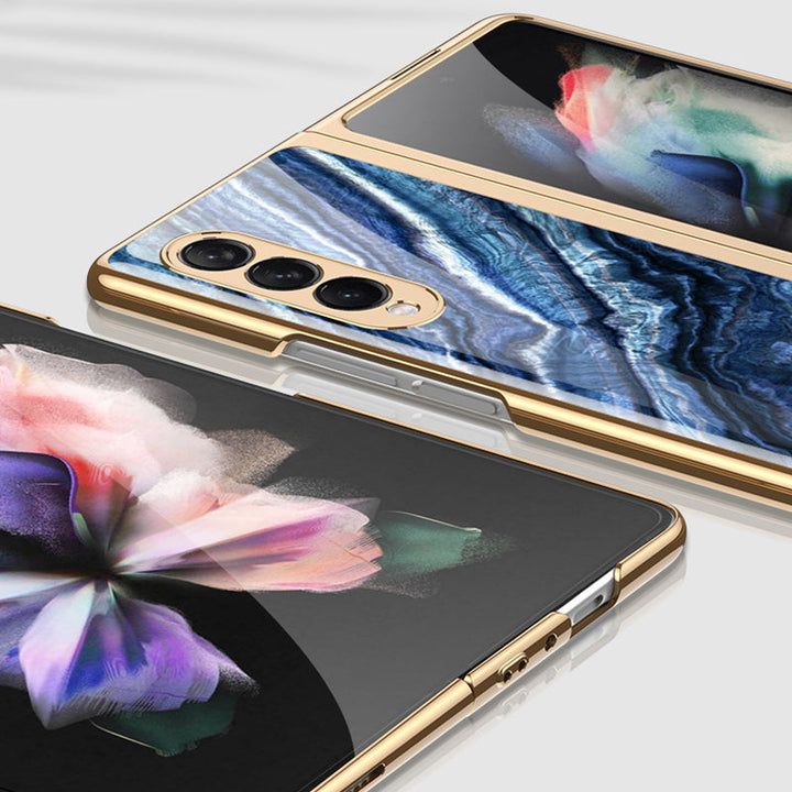 Kalsten | Luxurious Coating Tempered Glass Case for Samsung Galaxy Z Fold 3 5G