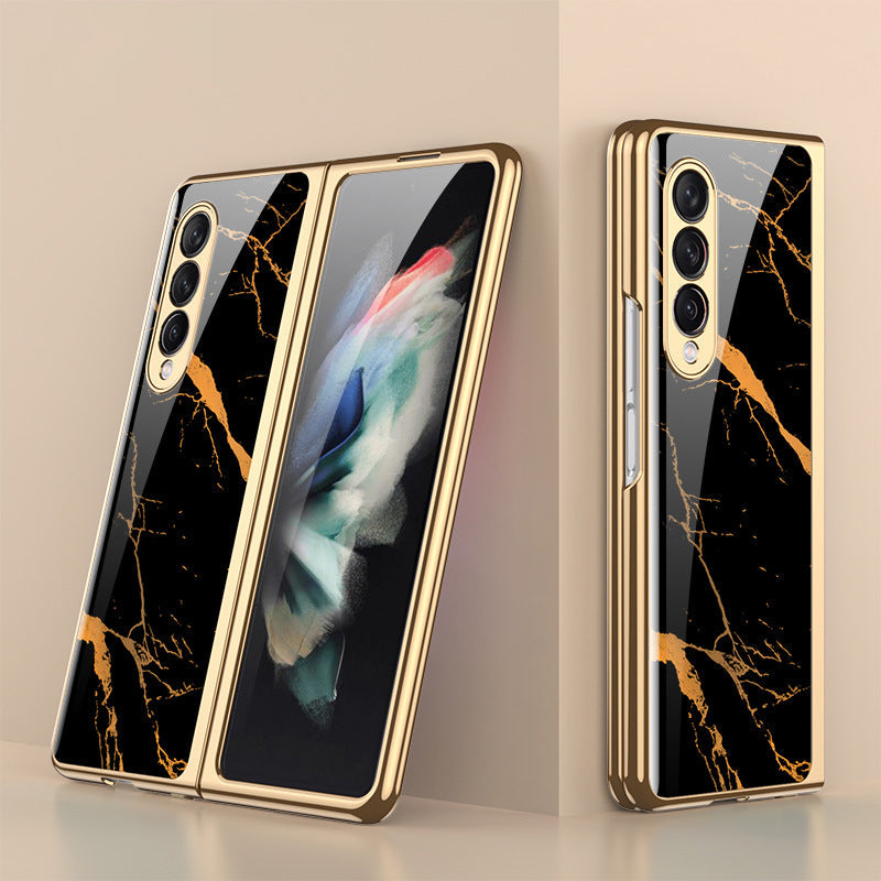 Kalsten | Luxurious Coating Tempered Glass Case for Samsung Galaxy Z Fold 3 5G
