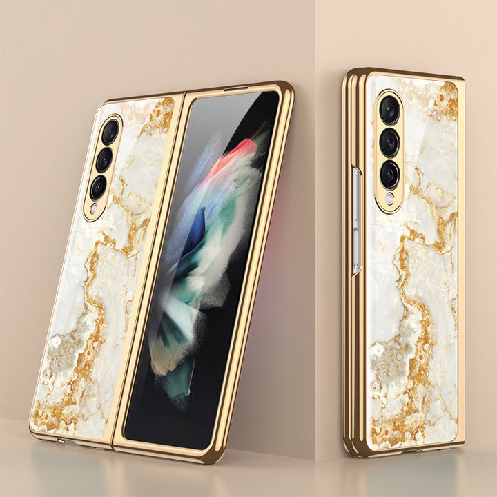 Kalsten | Luxurious Coating Tempered Glass Case for Samsung Galaxy Z Fold 3 5G
