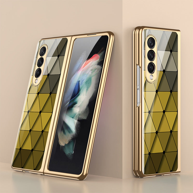 Kalsten | Luxurious Coating Tempered Glass Case for Samsung Galaxy Z Fold 3 5G