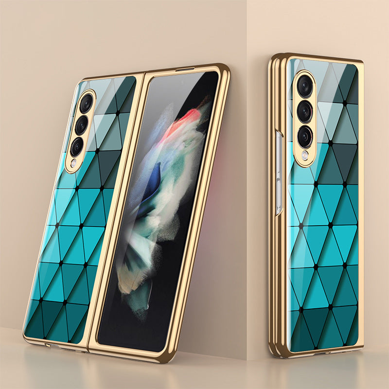 Kalsten | Luxurious Coating Tempered Glass Case for Samsung Galaxy Z Fold 3 5G