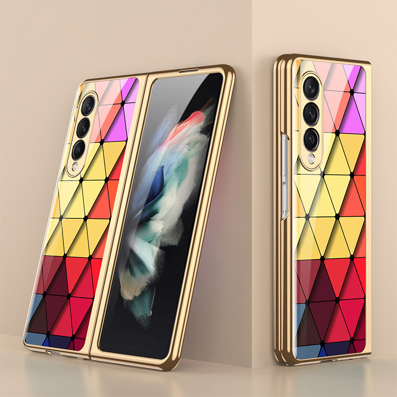 Kalsten | Luxurious Coating Tempered Glass Case for Samsung Galaxy Z Fold 3 5G