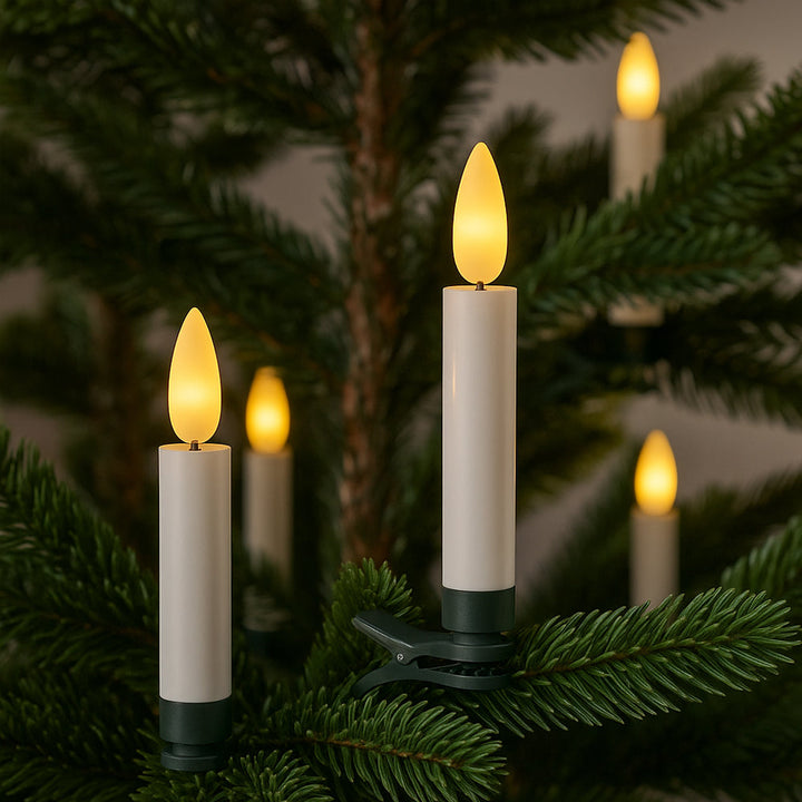 Wireless LED Christmas Tree Candles with Remote Control – 10, 20 or 30 Pieces. | Kalsten