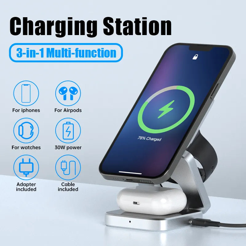 PowerFlex 3-in-1 Charging Station - Magnetic & Foldable Charging Kalsten