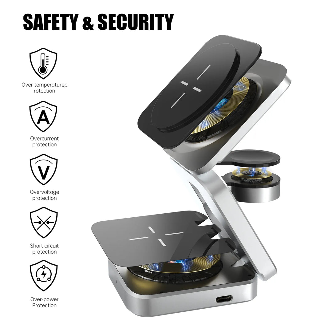 PowerFlex 3-in-1 Charging Station - Magnetic & Foldable Charging Kalsten
