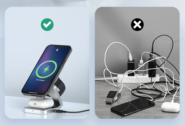 PowerFlex 3-in-1 Charging Station - Magnetic & Foldable Charging Kalsten