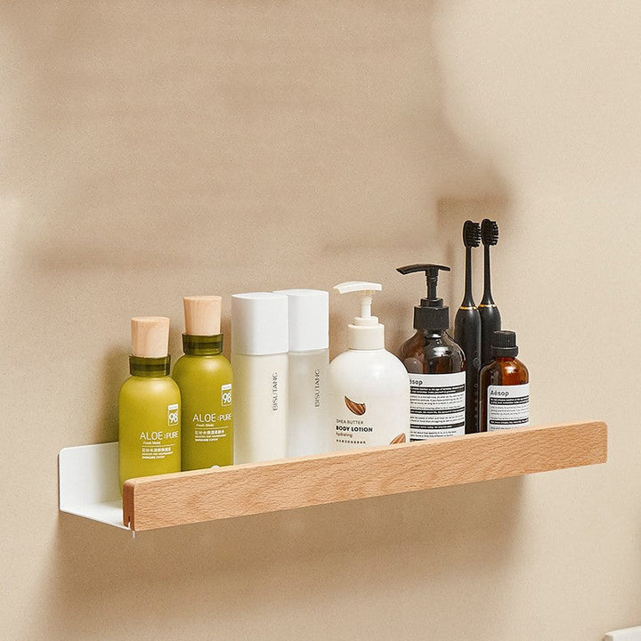 Woodify Wall Shelf - Stylish Shower Rack Without Drilling Kalsten