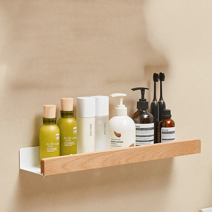 Skanto | Woodify Wall Shelf - Stylish Shower Shelf Without Drilling