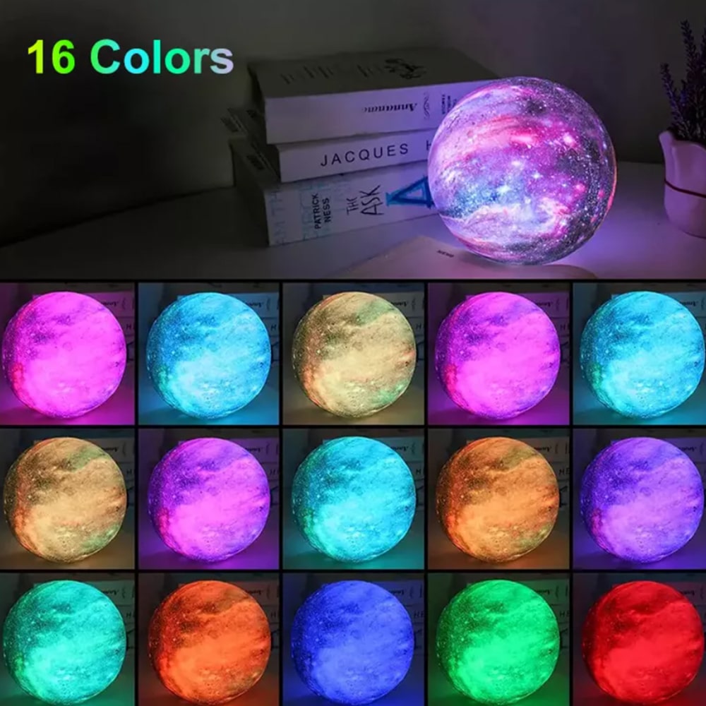 Moon lamp -16 colors - LED - with touch function and remote control | Kalsten