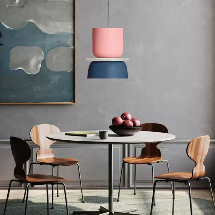 Kalsten | Nordic Color Block Pendant Light Fixture - Modern Hanging Lamp for Kitchen & Dining Room