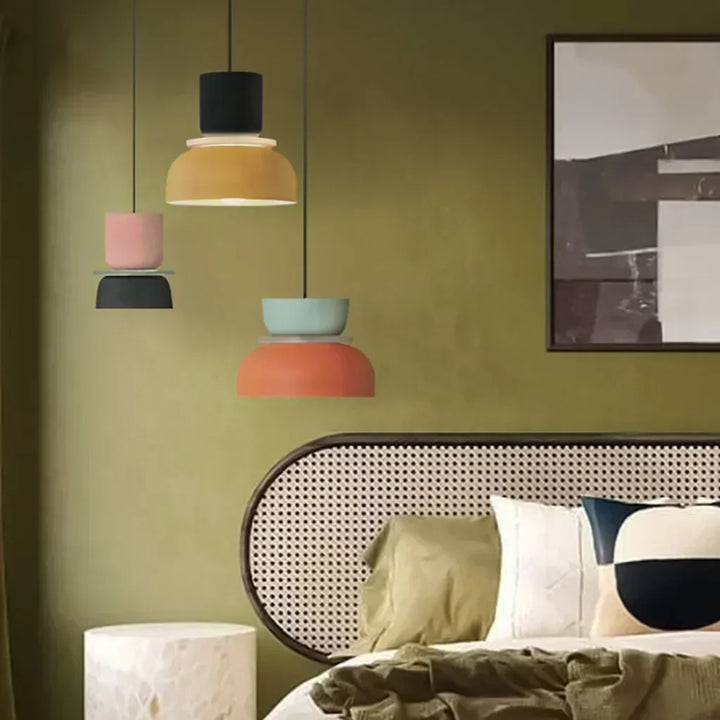 Kalsten | Nordic Color Block Pendant Light Fixture - Modern Hanging Lamp for Kitchen & Dining Room