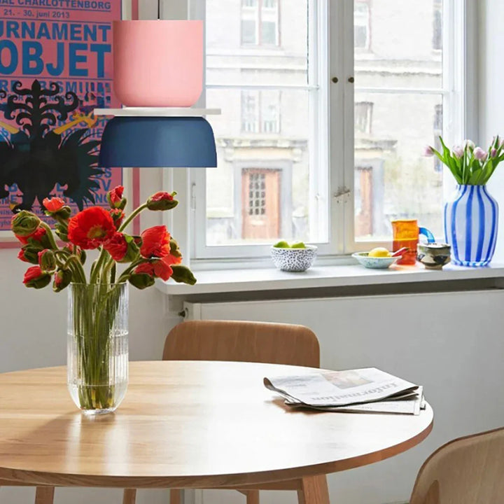 Kalsten | Nordic Color Block Pendant Light Fixture - Modern Hanging Lamp for Kitchen & Dining Room