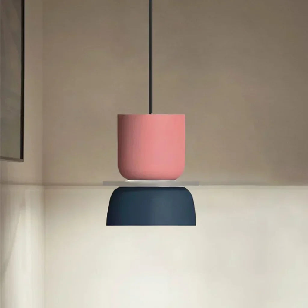 Kalsten | Nordic Color Block Pendant Light Fixture - Modern Hanging Lamp for Kitchen & Dining Room