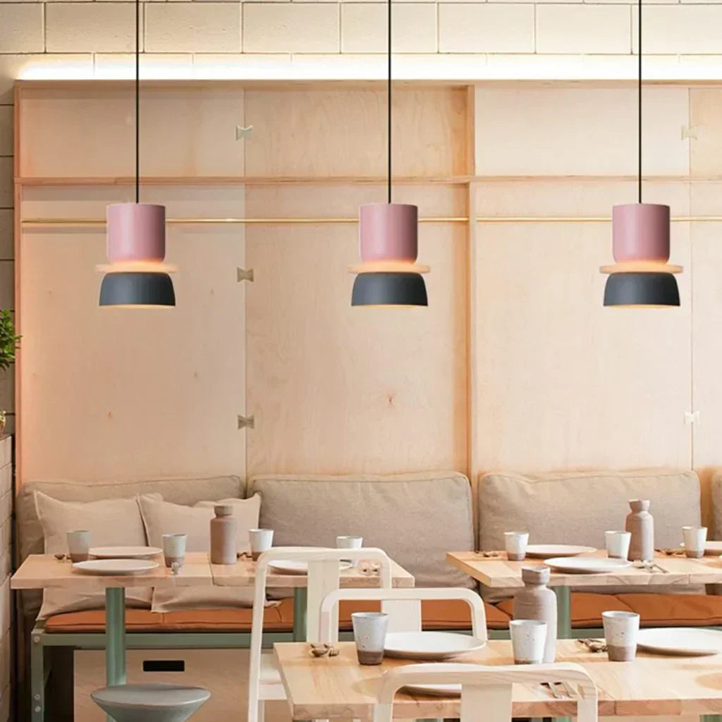 Kalsten | Nordic Color Block Pendant Light Fixture - Modern Hanging Lamp for Kitchen & Dining Room