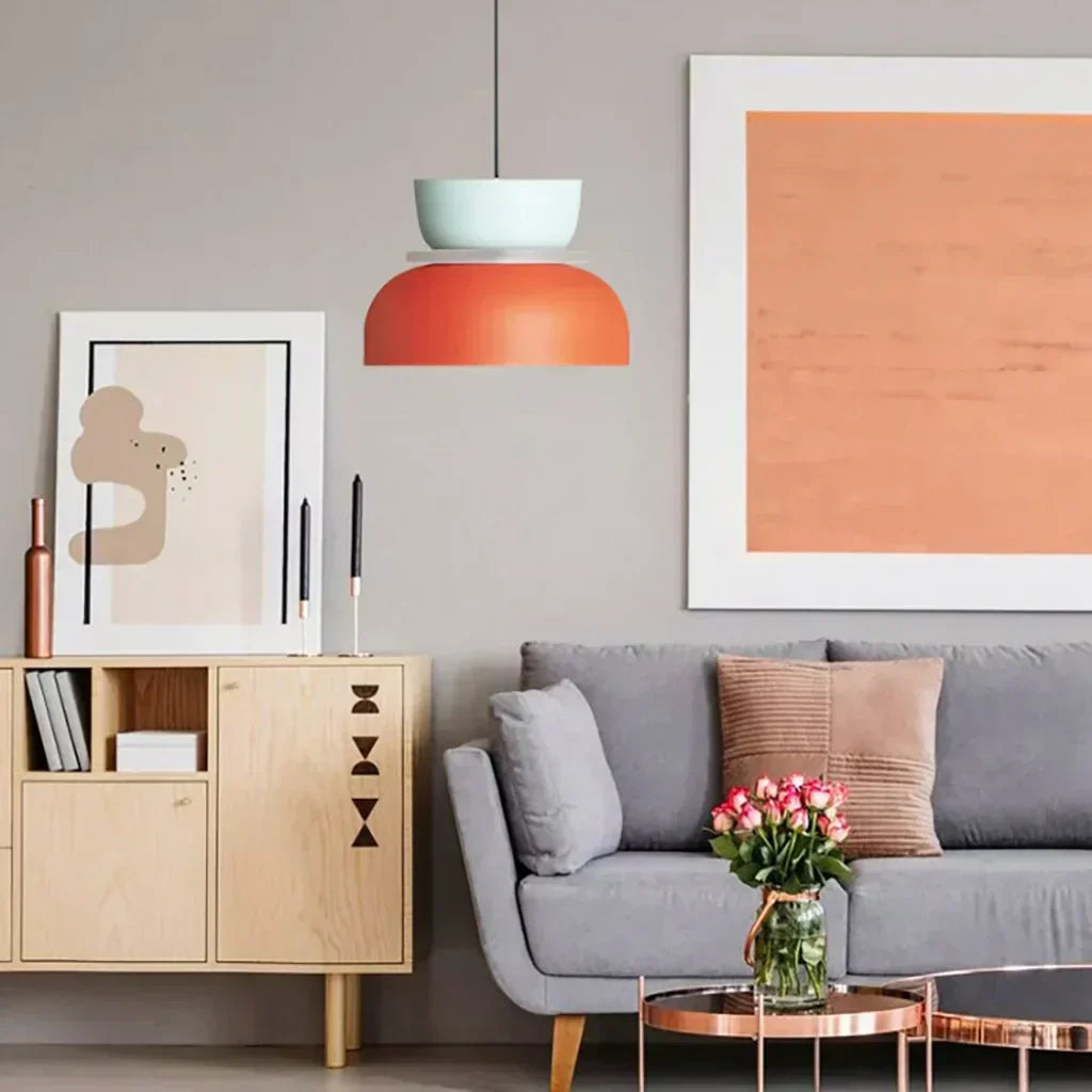 Kalsten | Nordic Color Block Pendant Light Fixture - Modern Hanging Lamp for Kitchen & Dining Room