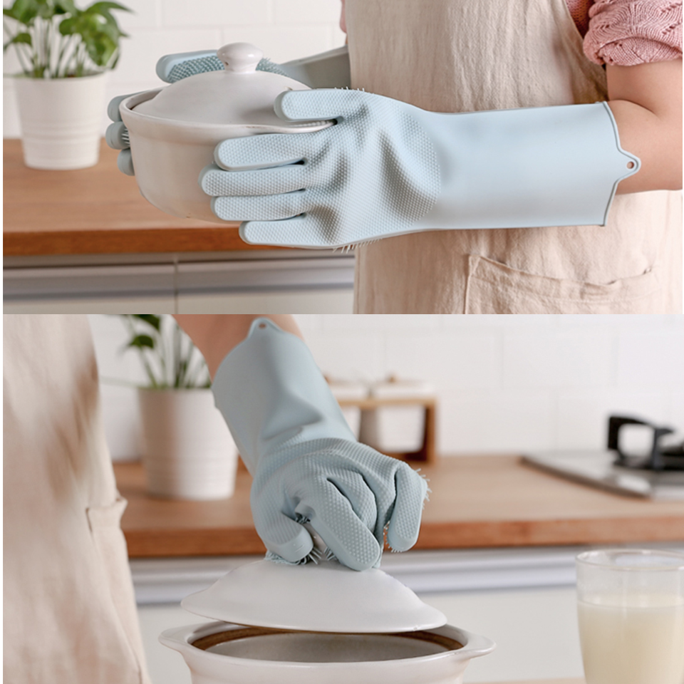 Magic Silicone Cleaning Gloves (in Pair) | Kalsten