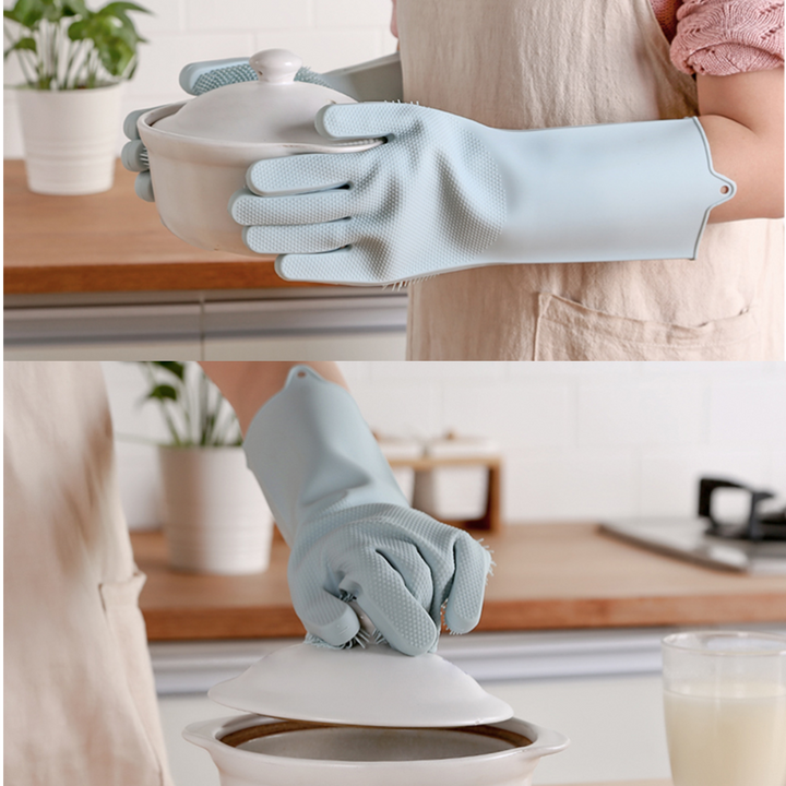 Magic Silicone Cleaning Gloves (in Pair) | Kalsten