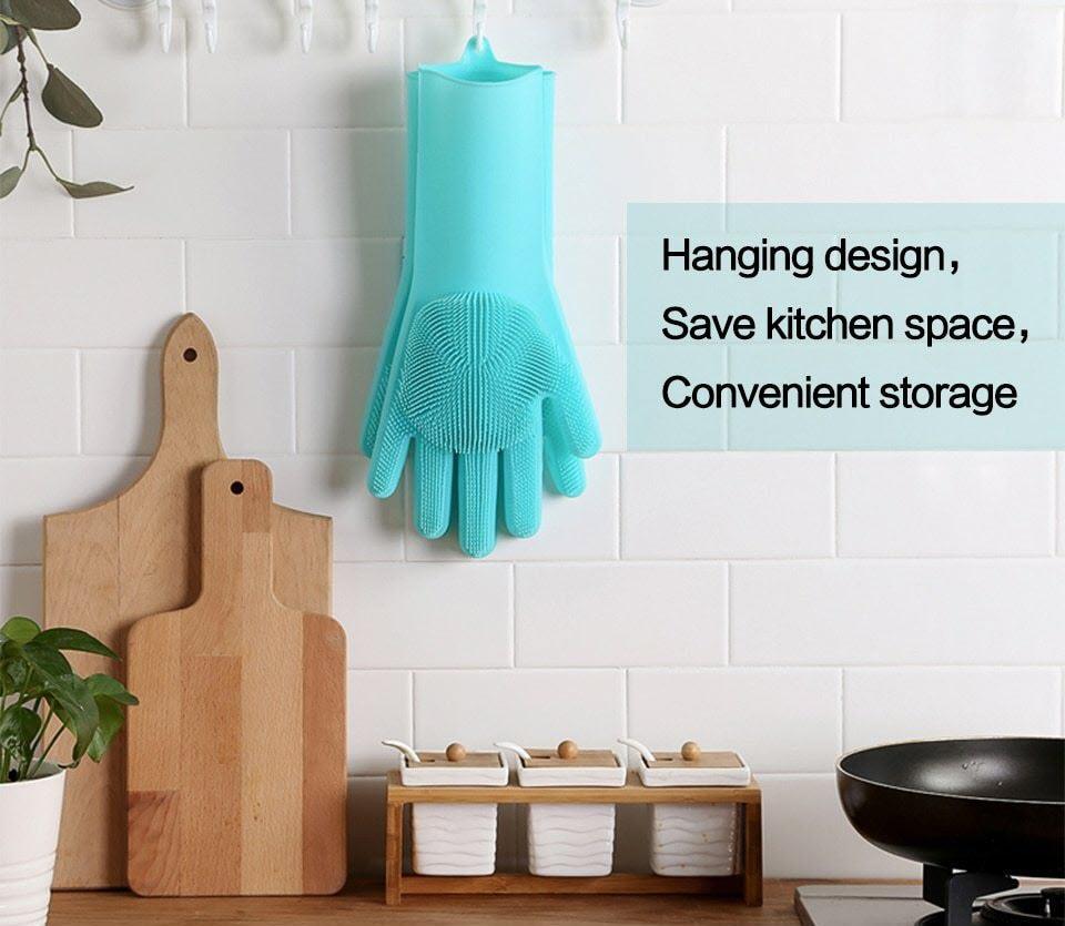 Magic Silicone Cleaning Gloves (in Pair) | Kalsten