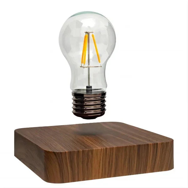 Floating Lightbulb with Walnut Wood Base - LevitaLux | Kalsten