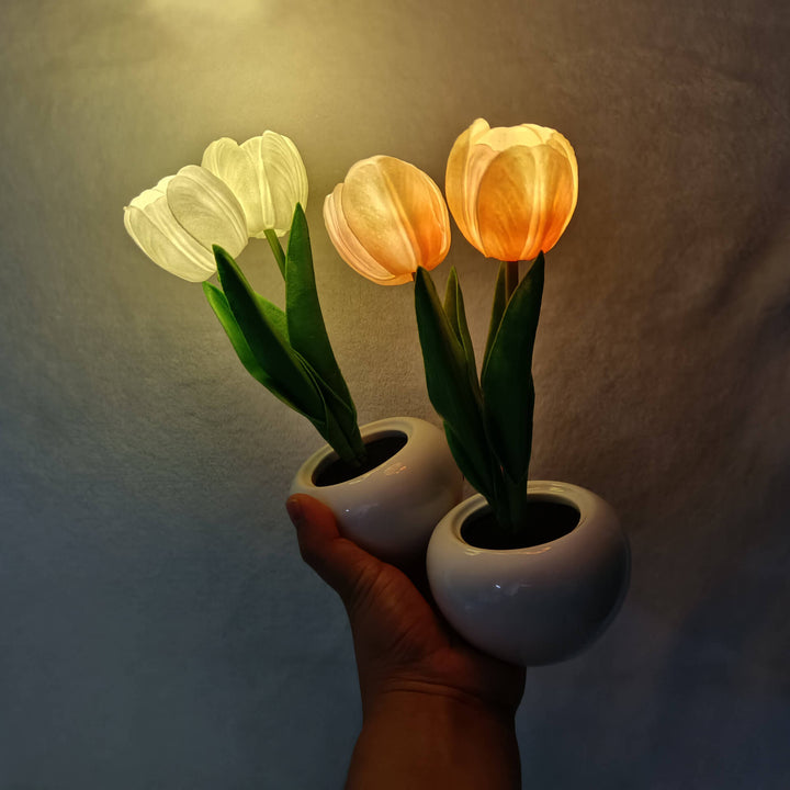 Kalsten | Modern Creative Simulation Tulip Peony LED Night Light Table Lamp