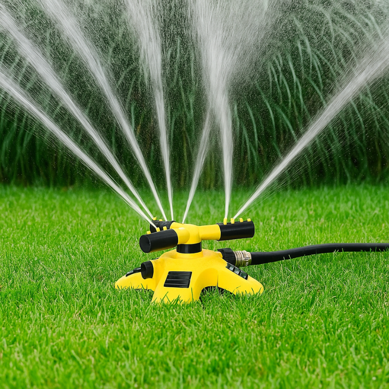 Kalsten | 360° Rotating Lawn Sprinkler | Stable, Multi-Angle Nozzles for Even Coverage in Large Gardens