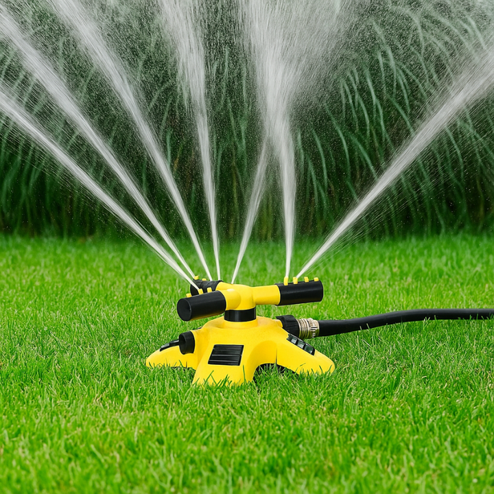 Kalsten | 360° Rotating Lawn Sprinkler | Stable, Multi-Angle Nozzles for Even Coverage in Large Gardens