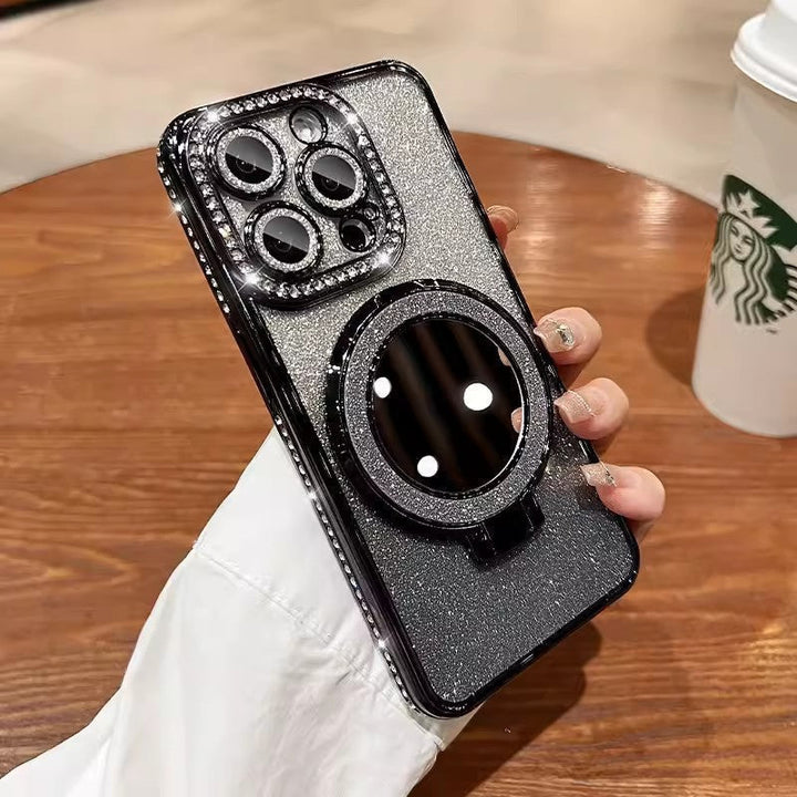 Kalsten | Phone Case with Mirror Magnetic Stand Glitter