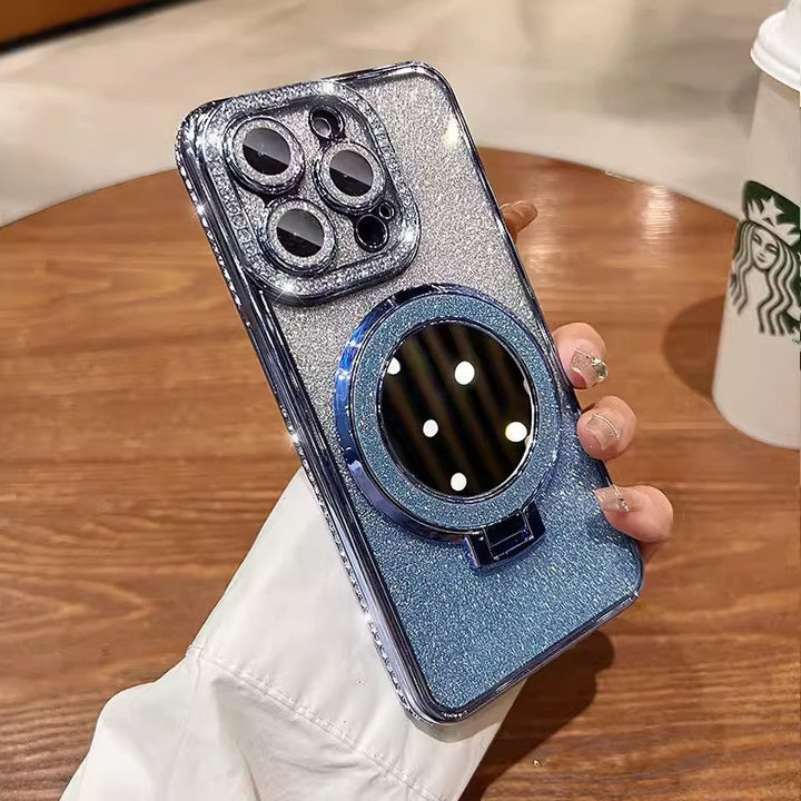 Kalsten | Phone Case with Mirror Magnetic Stand Glitter