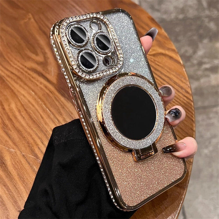Kalsten | Phone Case with Mirror Magnetic Stand Glitter