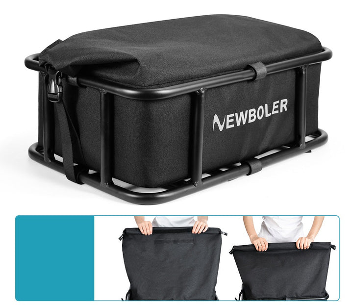 Kalsten | Heavy-Duty Rear Bike Basket with Rack – Large Metal Bicycle Carrier for Groceries, Commutes & E-Bikes