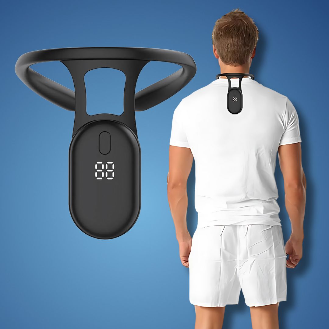 Kalsten | Cervical Spine Traction Neck Support for Posture Correction | Adjustable Neck and Back Posture Corrector | Spine Alignment and Relief | Real Time feedback