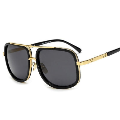 Men's sunglasses with polarized lenses, UV400 protection, lightweight aluminum frame