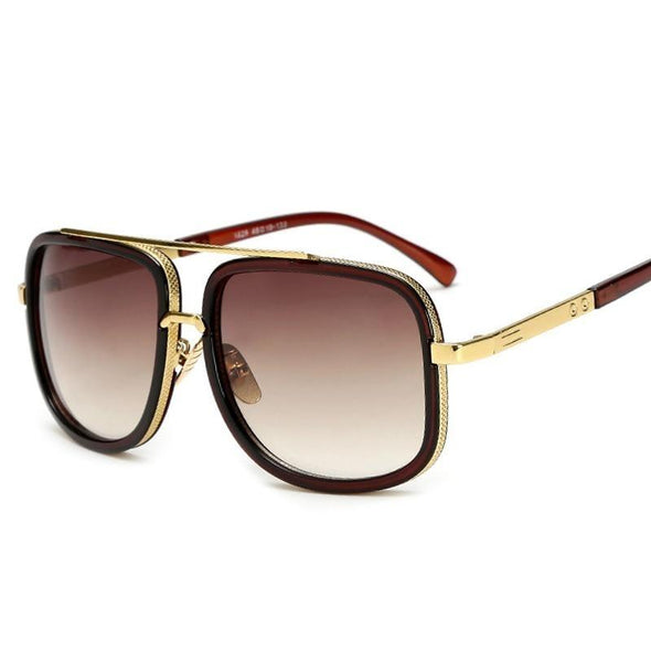 Men's sunglasses with polarized lenses, UV400 protection, lightweight aluminum frame