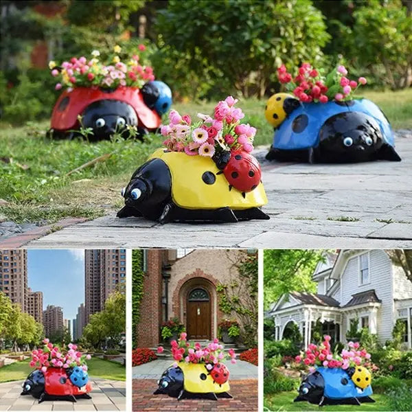 BowLift | Ladybug Flower Pot – Weatherproof Garden Decor made of Resin