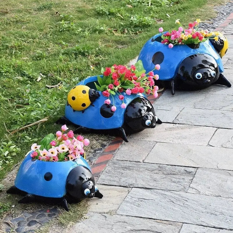 BowLift | Ladybug Flower Pot – Weatherproof Garden Decor made of Resin