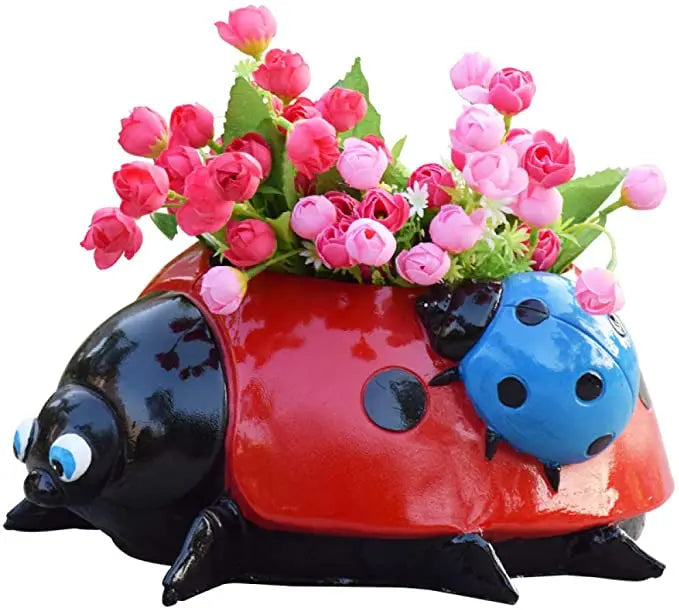 BowLift | Ladybug Flower Pot – Weatherproof Garden Decor made of Resin