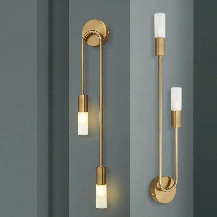 MarinaGlow | Elegant Contemporary Metal Bathroom Wall Light Fixture | Kalsten